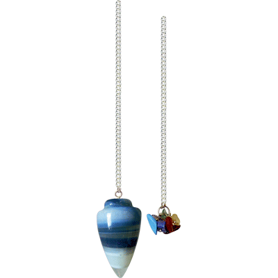 Pendule d'Agate bleu avec détails de pierre précieuse Pendule d'Agate bleu avec détails de pierre précieuse