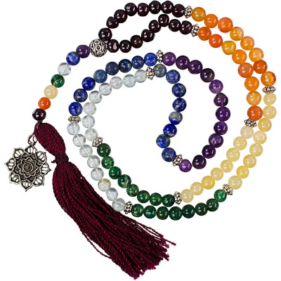 Prayer Mala, Chakra Lotus Prayer Mala, Chakra Lotus