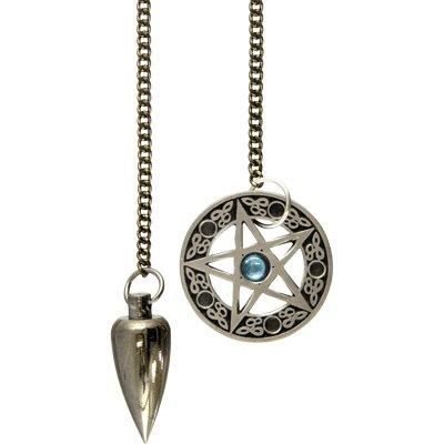Pendule d'argent Pentacle Pendule d'argent Pentacle