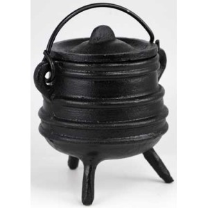 Witchy chaudron, striée en fonte Witchy chaudron, striée en fonte
