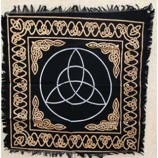 Noir, or & argent Triquetra autel chiffon Noir, or & argent Triquetra autel chiffon