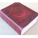 Celtic Pentagram Leather Journal, Red