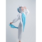 Adult White/Blue Winged Unicorn Kigurumi Costume Pajamas