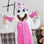 Adult White/Pink Winged Unicorn Kigurumi Costume Pajamas