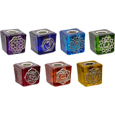 Jeu de bougeoir Cube chakra Jeu de bougeoir Cube chakra