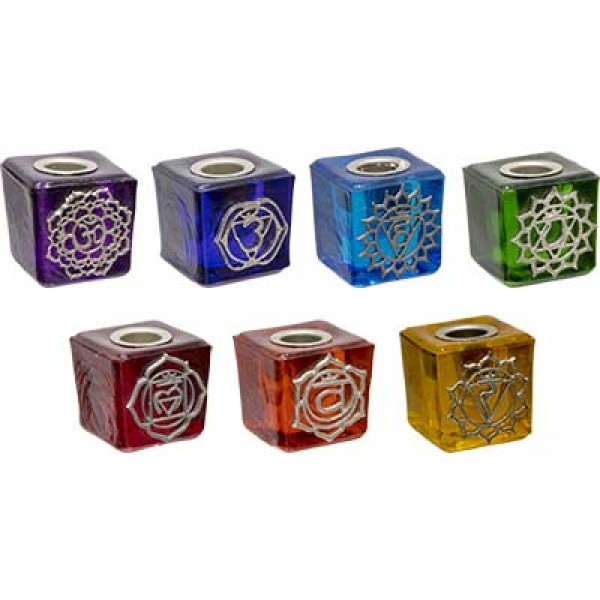 Chakra Cube Candleholder Set
