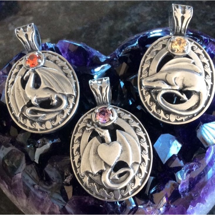 Dragon Treasure Pendant: Amethyst Dragon Treasure Pendant: Amethyst
