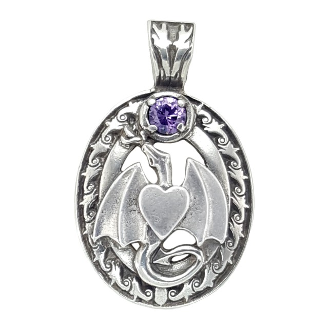 Dragon Treasure Pendant: Amethyst Dragon Treasure Pendant: Amethyst