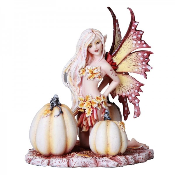 White Pumpkin Fairy Statue