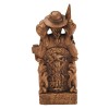 Odin assis Statue, bois-finition Odin assis Statue, bois-finition