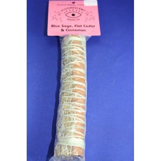 Sage, Flat Cedar & Cinnamon Smudge Stick
