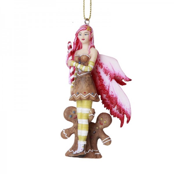 Gingerbread Candycane Fairy Ornament