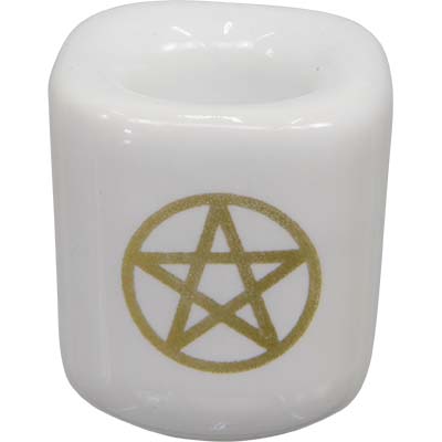 Bougeoir mini carillon : Pentacle blanc Bougeoir mini carillon : Pentacle blanc