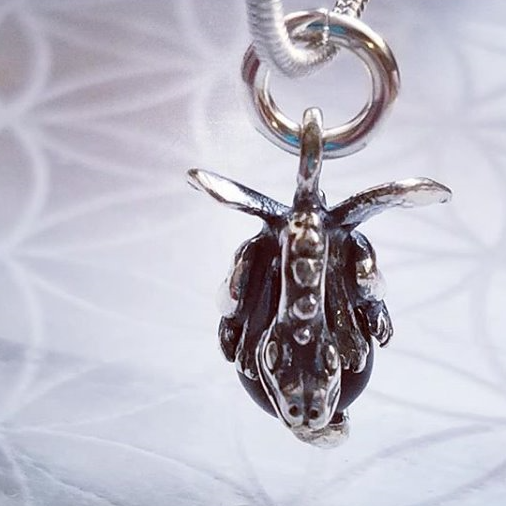 Dragon With Onyx Sphere Pendant Dragon With Onyx Sphere Pendant