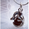 Dragon With Onyx Sphere Pendant