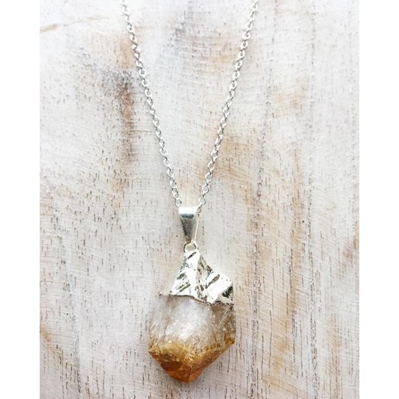 Pendentif Citrine brute, argent Pendentif Citrine brute, argent
