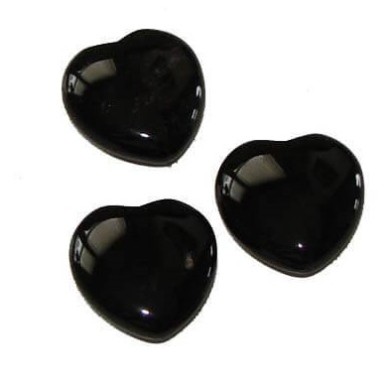 Obsidienne noire bijou coeur Obsidienne noire bijou coeur