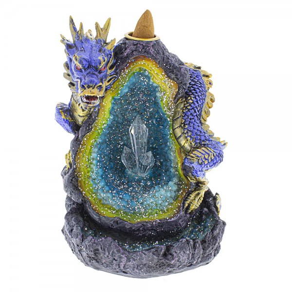 Blue Crystal Dragon Incense Burner