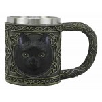 Black Cat Resin & Stainless Mug