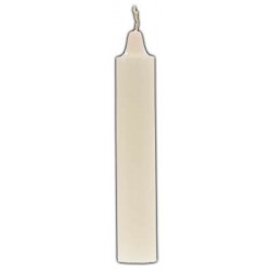 9" Taper Candle, White
