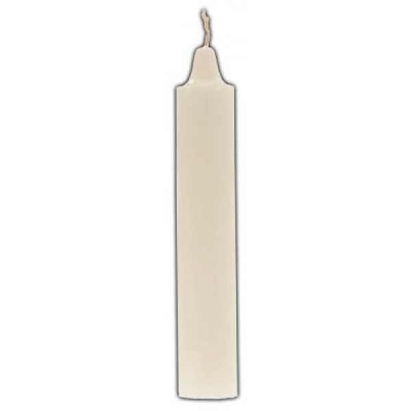 9 Taper Candle, White