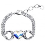 Bracelet Triple Moon Heart