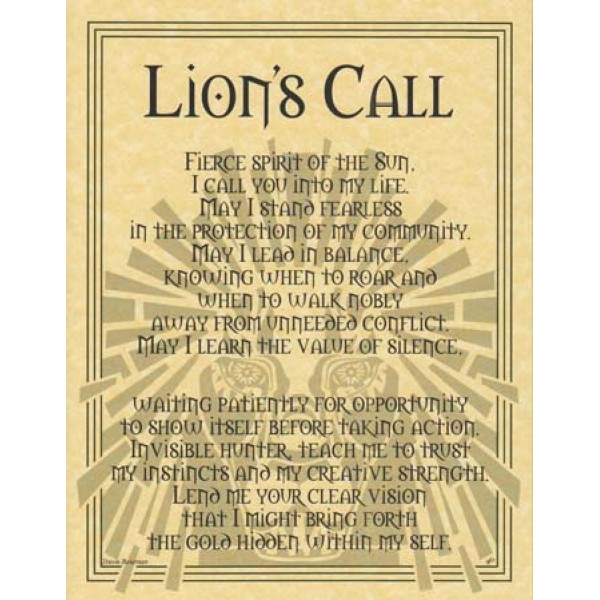 Altar Poster: Lion Prayer