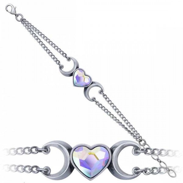 Triple Moon Heart Bracelet