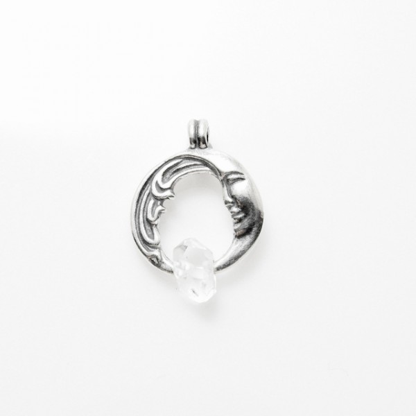 Mother Moon Herkimer Diamond Pendant