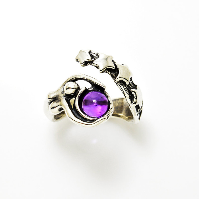 Starbirth Ring, Amethyst & Sterling Starbirth Ring, Amethyst & Sterling