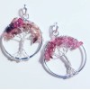 Pendentif arbre de vie, Tourmaline rose & Sterling Pendentif arbre de vie, Tourmaline rose & Sterling