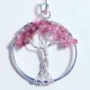 Pendentif arbre de vie, Tourmaline rose & Sterling Pendentif arbre de vie, Tourmaline rose & Sterling