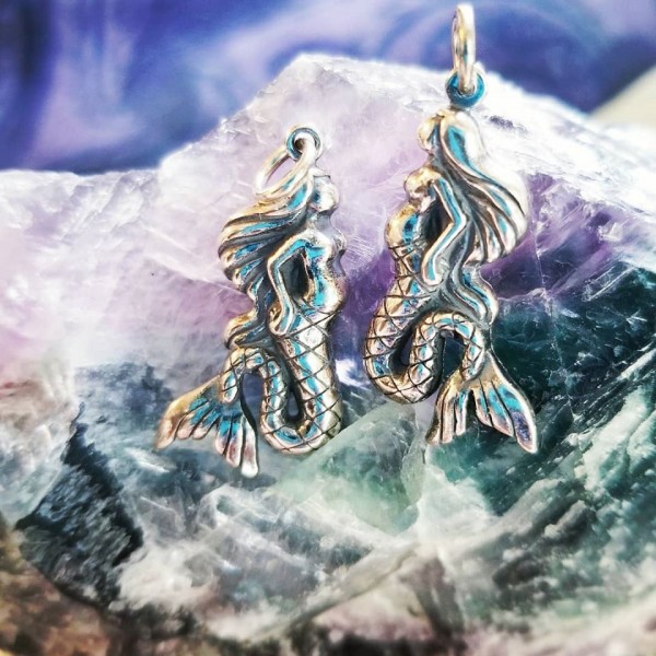 Mermaid Pendant, Sterling Silver