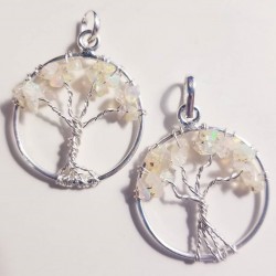 Pendentif Tree Of Life, Opal &amp; Sterling Silver