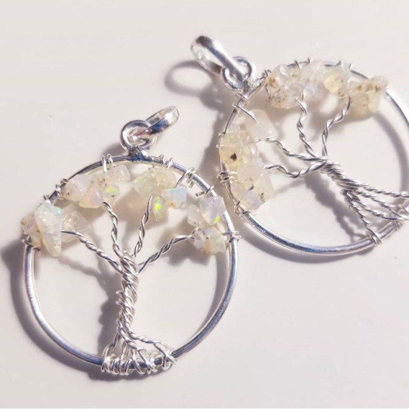Pendentif arbre de vie, opale & Sterling Silver Pendentif arbre de vie, opale & Sterling Silver