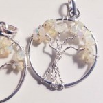 Tree Of Life Pendant, Opal & Sterling Silver