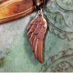 Steampunk Gilded Angel Wing Pendant