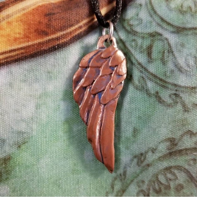Steampunk Gilded Angel Wing Pendant Steampunk Gilded Angel Wing Pendant