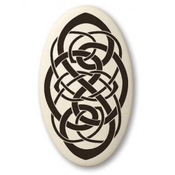 Pendentif en poterie, ovale celtique