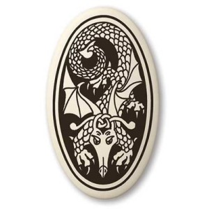 Pendant de poterie, Dragon Pendant de poterie, Dragon