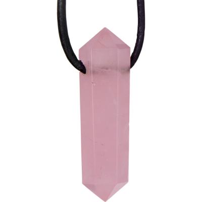 Double fin pendentif Quartz Rose Double fin pendentif Quartz Rose