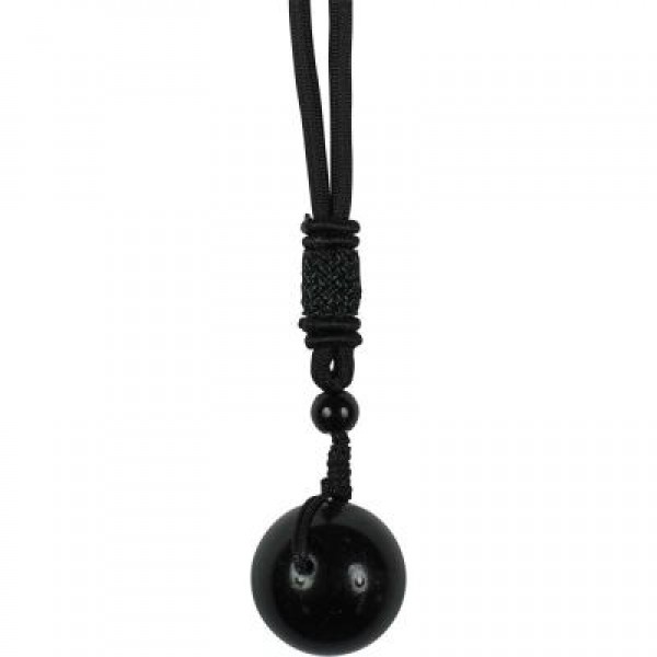 Black Obsidian Sphere Necklace