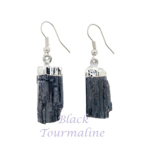 Boucles d’oreilles Natural Black Tourmaline Boucles d’oreilles Natural Black Tourmaline