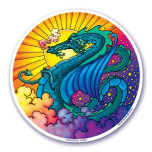 Window Sticker: Dragon Fire Window Sticker: Dragon Fire