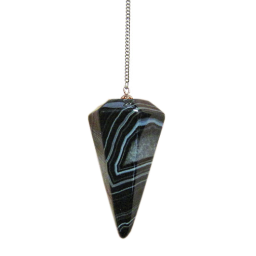 Pendulum d’Agate rayé noir Pendulum d’Agate rayé noir