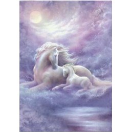 Greeting Card: Unicorn Mare & Foal Greeting Card: Unicorn Mare & Foal