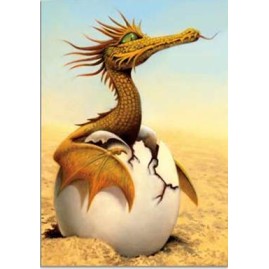 Greeting Card: Dragon Hatchling Greeting Card: Dragon Hatchling