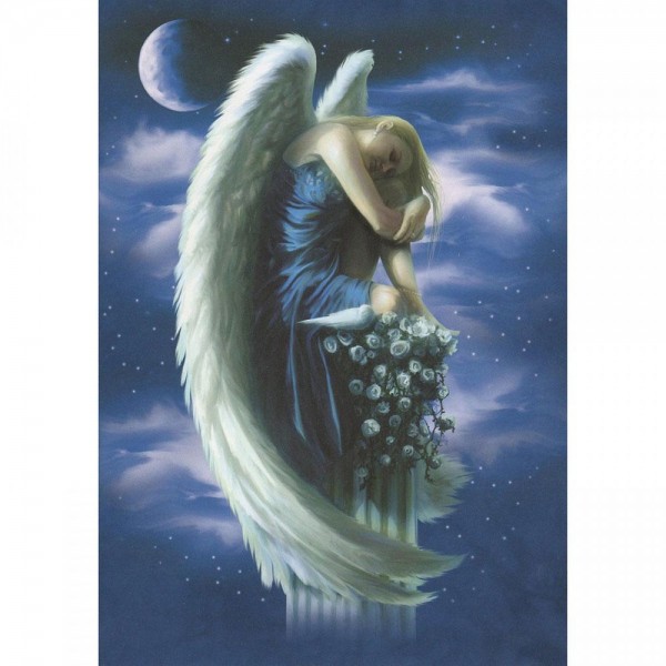 Greeting Card: Angel On Pedestal