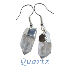 Quartz Crystal Point Earrings