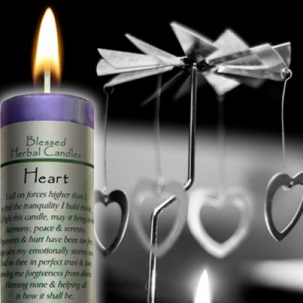Blessed Herbal Candle - Herbal Heart